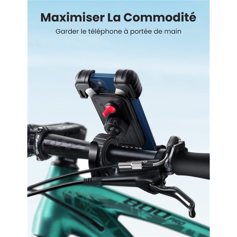 Image secondaire de UGREEN Support de téléphone pour vélo - Support de téléphone Portable pour Guidon de vélo - Compatible avec iPhone 13 12 Pro Max