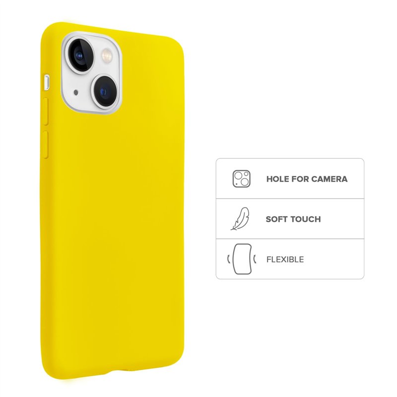 Image secondaire de SBS Coque iPhone 13 Jaune Pantone 395C Etui Souple Souple Souple Flexible Anti-Rayures Coque Mince Confortable à Tenir dans Votr