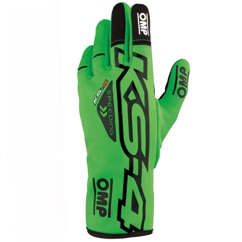 Image secondaire de Ompracing Gants Omp Kart KS-4, Vert Fluo/Noir, Taille S
