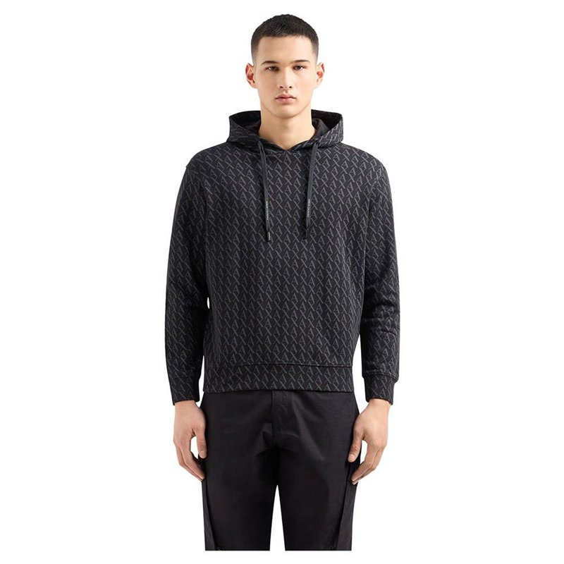 Sweat Armani Exchange noir - 8NZMCW ZJNRZ 42AS BLACK PRINT