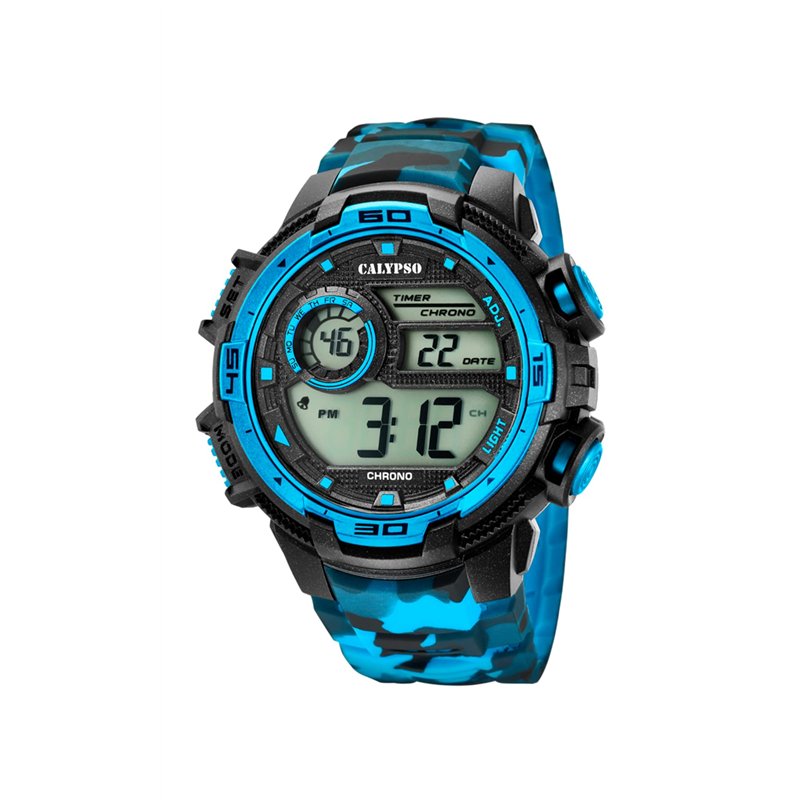 CALYPSO Homme Analogique-Numérique Quartz Montre avec Bracelet en Plastique
