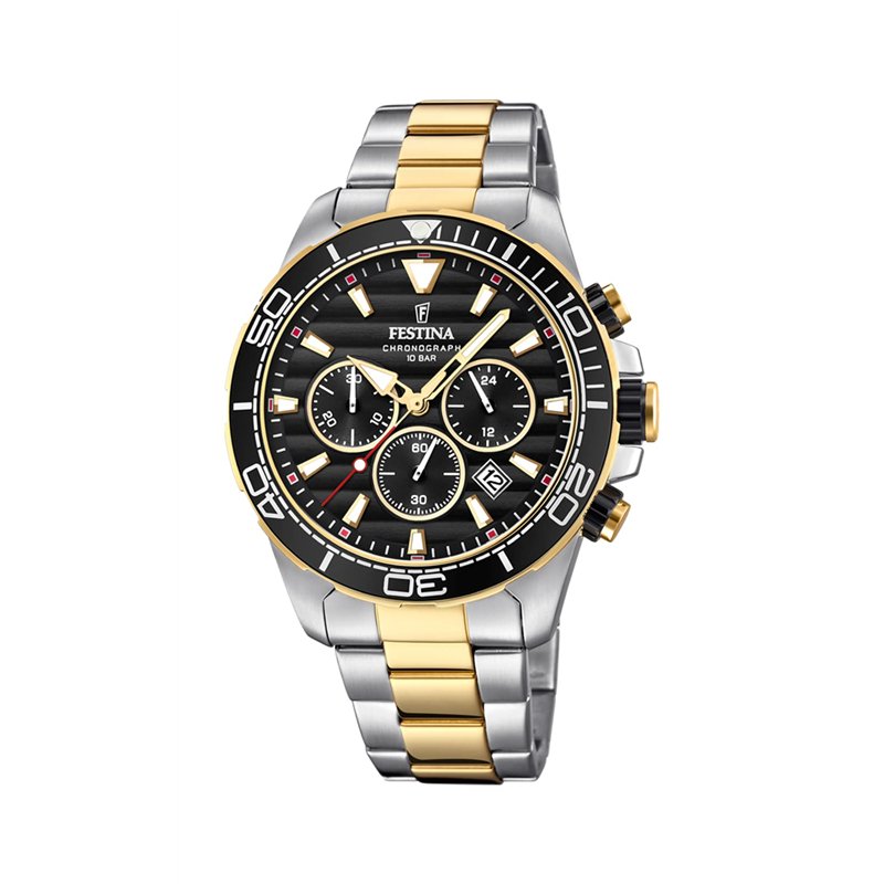 Festina Hommes Analogique-Numérique Quartz Montre avec Bracelet en Acier Inoxydable