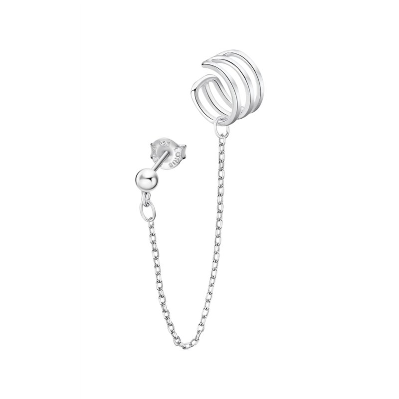 Boucle d'oreille ear cuff Lotus Silver