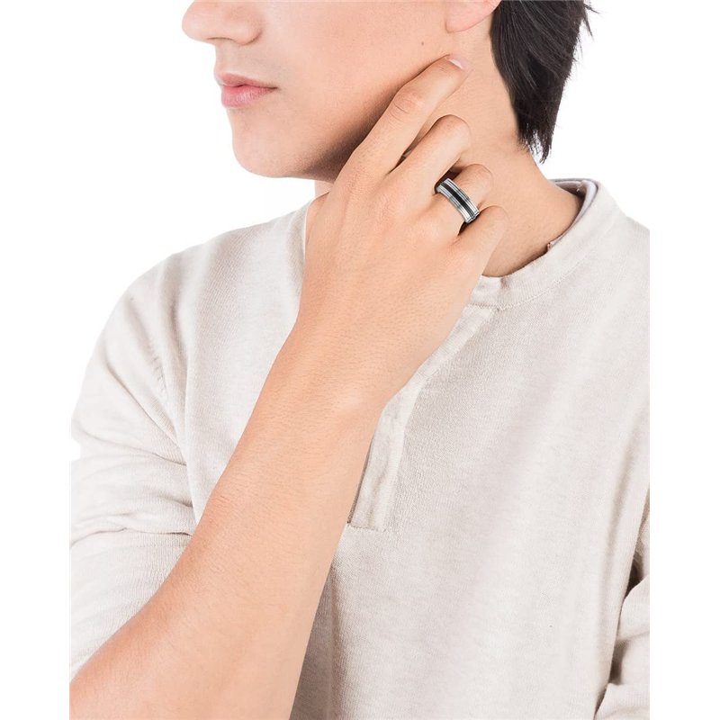 Image secondaire de Anillo Viceroy 75294A02410 acero IP negro