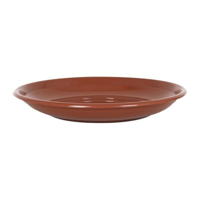 INDE 123831 Soucoupe pour Pot de Fleurs en céramique Marron