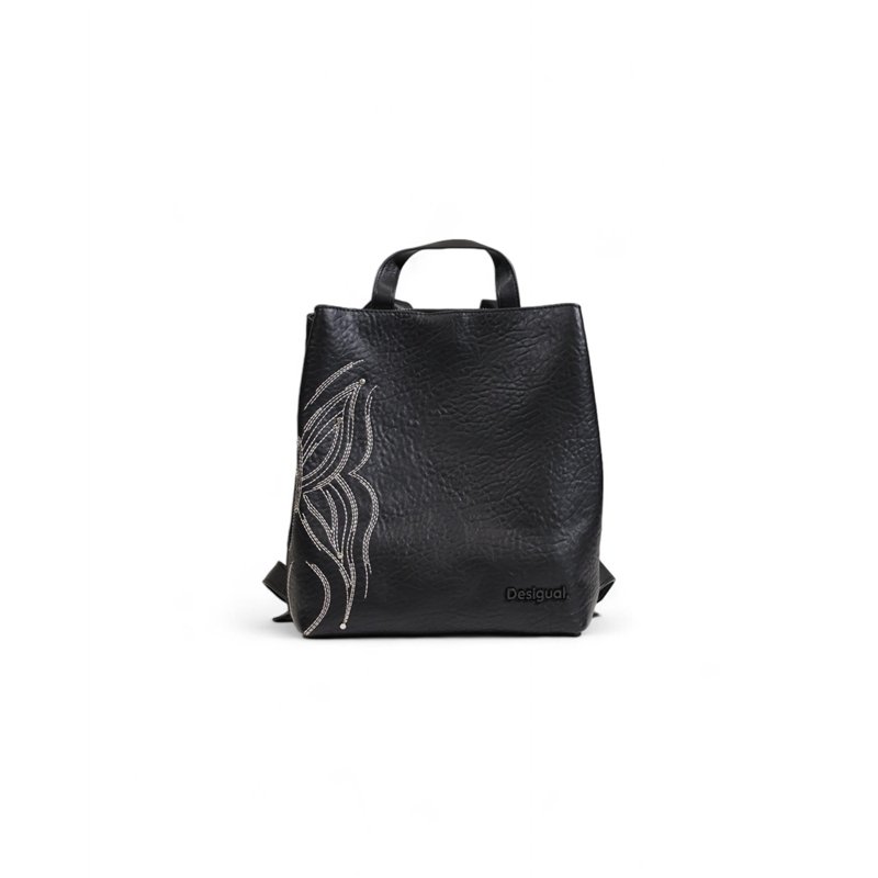 Desigual Accessoires PU, Mini Sac à Dos en polyuréthane Femmes, Noir, Einheitsgröße