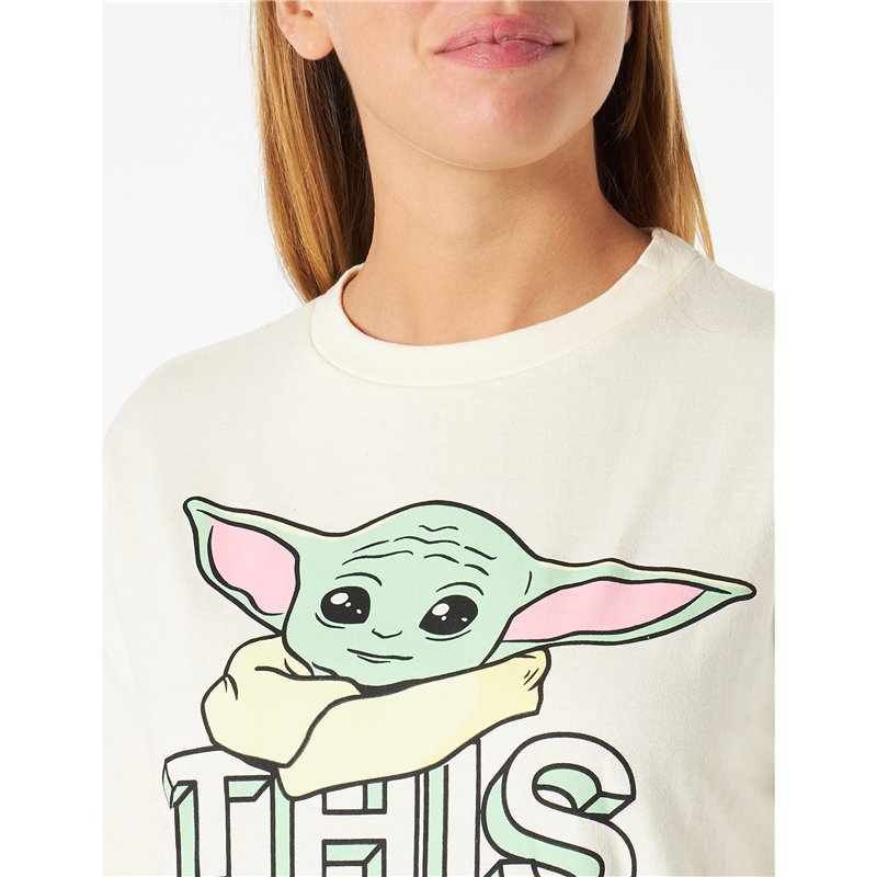 Image secondaire de CERDÁ LIFE'S LITTLE MOMENTS Femme Pyjama Femme D'hiver Baby Yoda [ The Mandalorian ] 100% Coton avec T-shirt et Pantalon - Licen