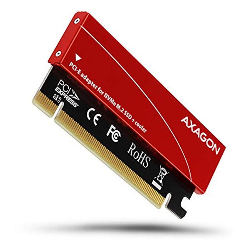 Image secondaire de AXAGON compatible PCEM2-N PCIe-3.0-x16-Adapter, 1x M.2-NVMe-SSD, bis 2280 - passive Kühlung