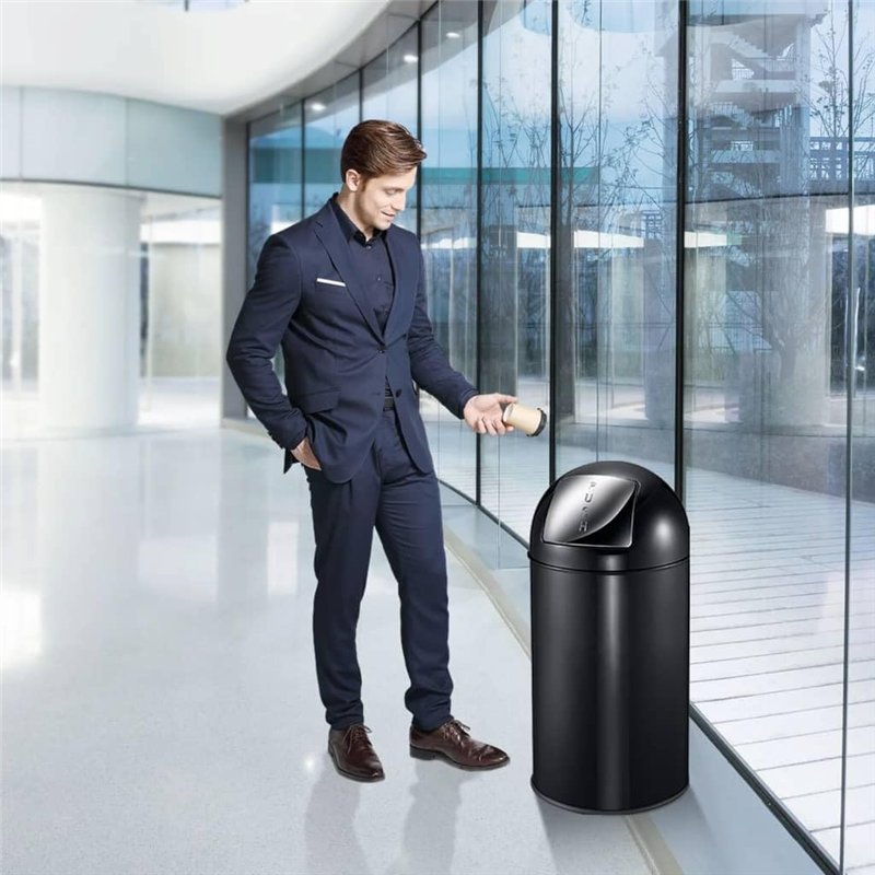 Image secondaire de Eko - Poubelle Pushbin - 40 litres - Noir Mat