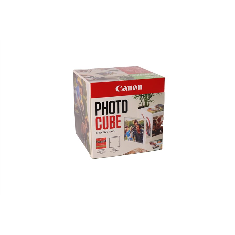 Canon Photo Cube Creative Pack, Orange - PP-201 Glossy II Photo Paper 5x5