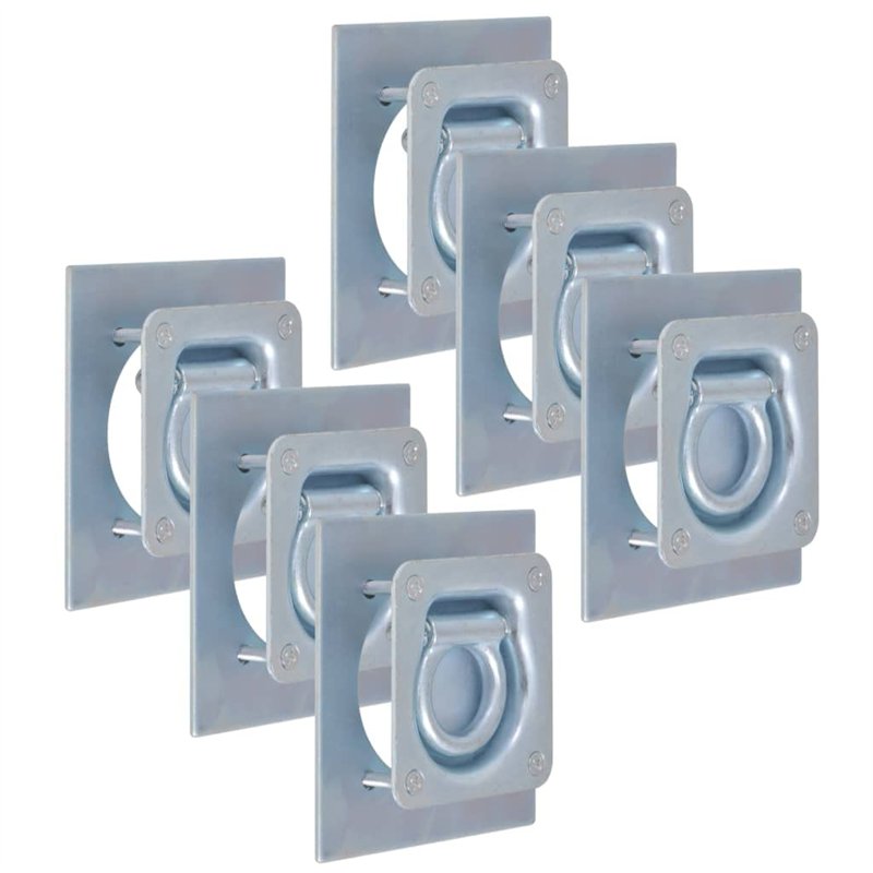 vidaXL Anneau d'arrimage pour remorque 6 pcs Acier galvanisé 2000 kg