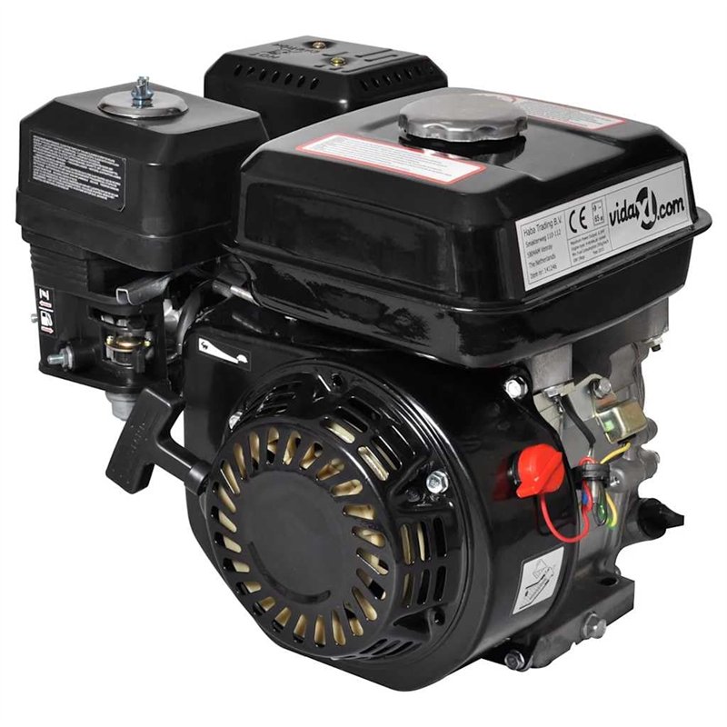 vidaXL Moteur à Essence 6,5 CH 4,8 kW Noir Moteur à Essence Cylindrée 196 cc