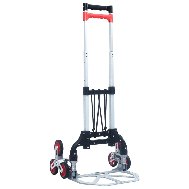 vidaXL - Treppen-Transportwagen Klappbar 70 kg Aluminium Silbern