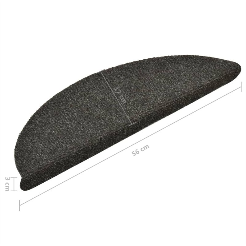 Image secondaire de Tapis d'escalier auto-adhésifs 15 pcs 56x17x3 cm aiguilleté brun clair