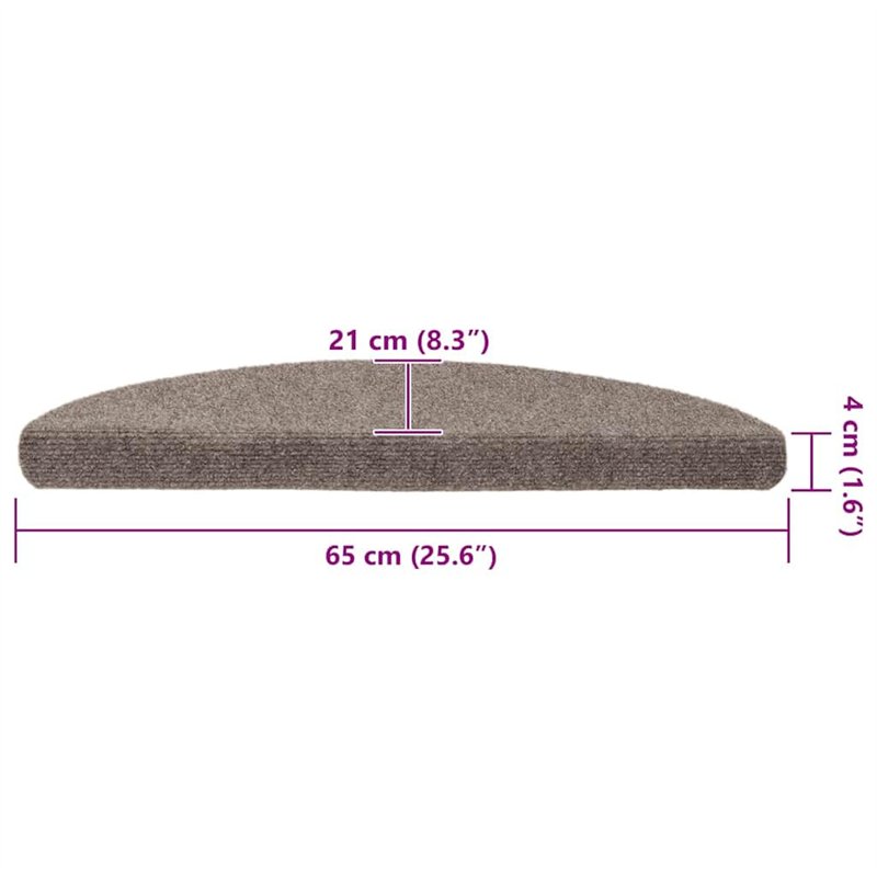 Image secondaire de Tapis d'escalier auto-adhésifs 15 pcs 65x21x4 cm feutre aiguilleté couleur crème