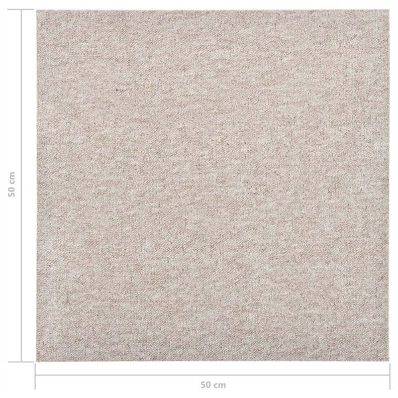Image secondaire de VidaXL Dalles de tapis de sol 20 pcs 5 m² 50x50 cm Beige clair