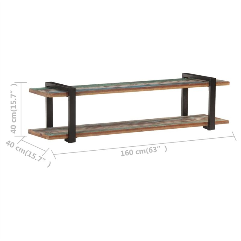 Image secondaire de vidaXL - TV-Schrank 160x40x40 cm Recyceltes Massivholz