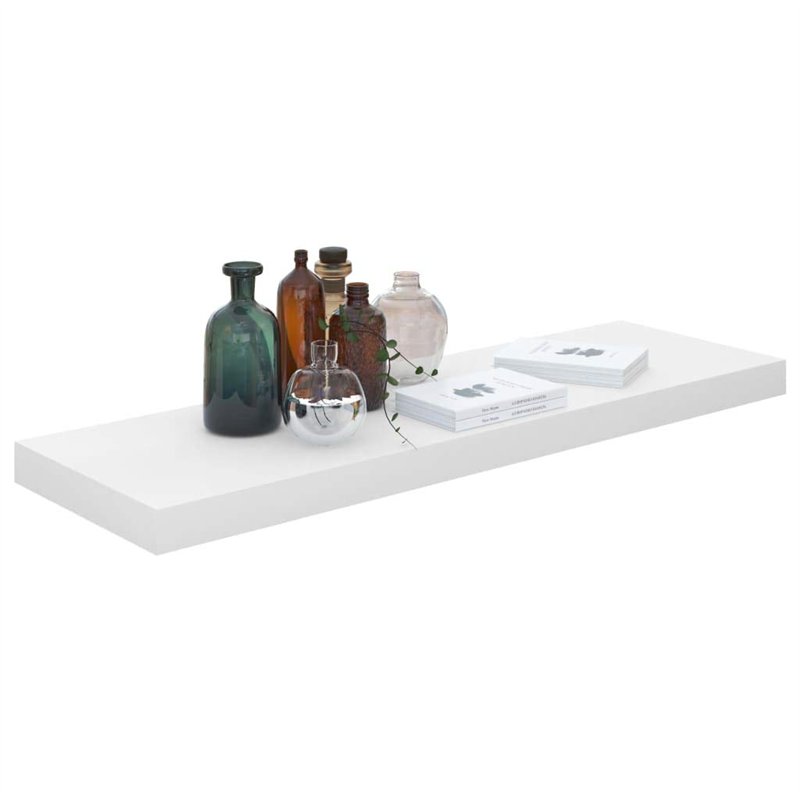 Image secondaire de vidaXL Scaffali a Parete 4 pz Bianco Lucido 80x23,5x3,8 cm in MDF