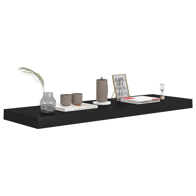 Image secondaire de VidaXL Étagères murales flottantes 4 pcs Noir 80x23,5x3,8 cm MDF