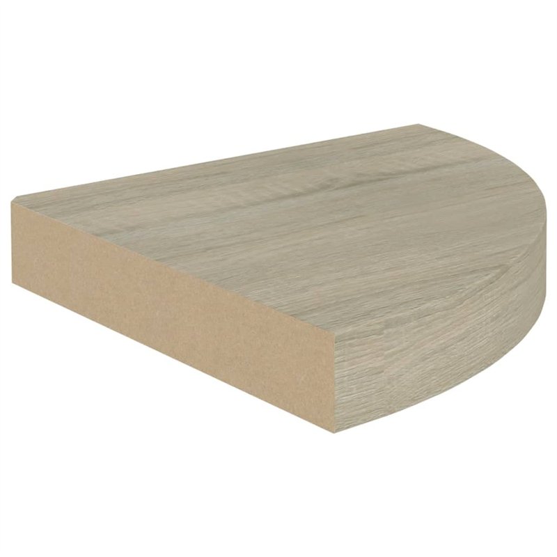 Image secondaire de VidaXL Étagères d'angle flottantes 2 pcs Chêne 25x25x3,8 cm MDF