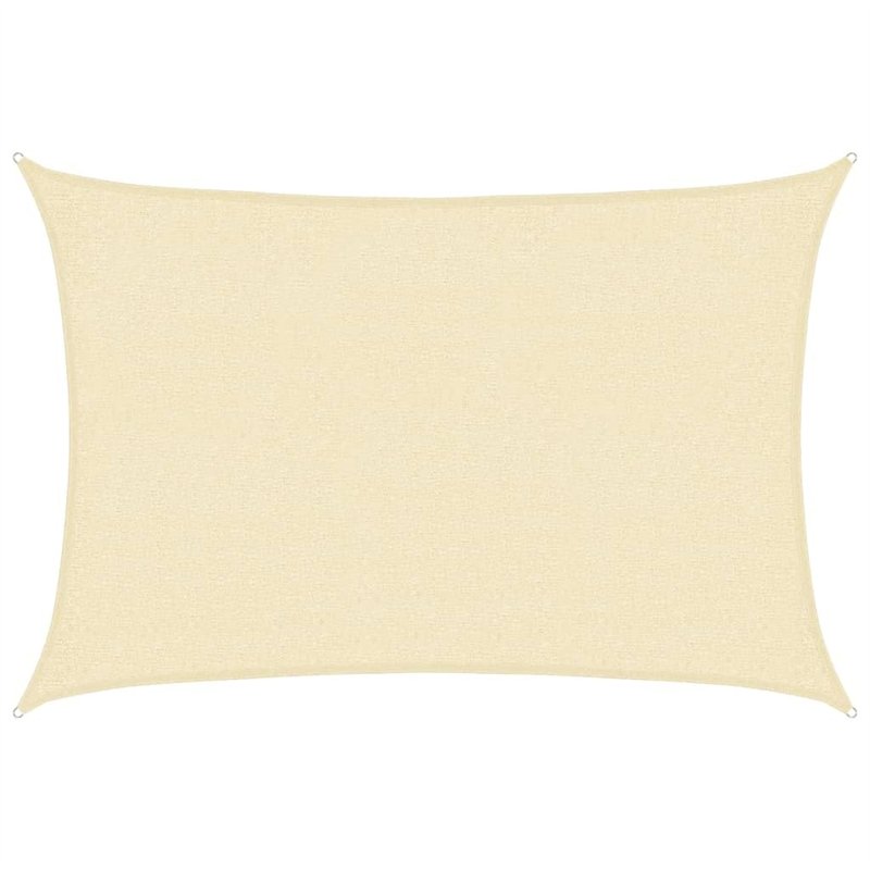 Bussandri Voile d'ombrage en polyéthylène haute densité 160 g/m² Crème 2 x 3 m
