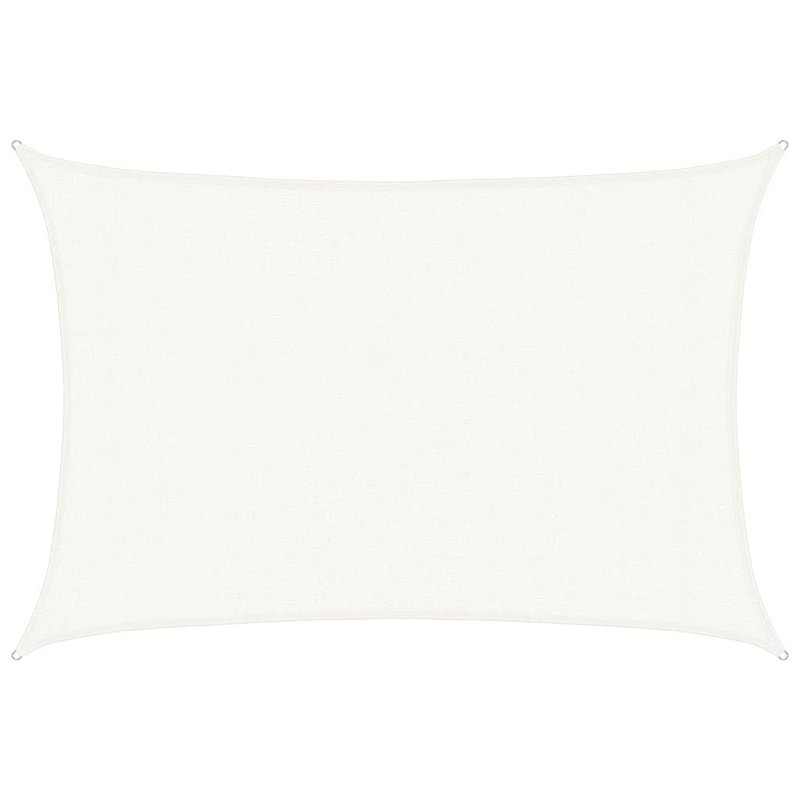 Bussandri Voile d'ombrage en polyéthylène haute densité 160 g/m² Blanc 3 x 4 m