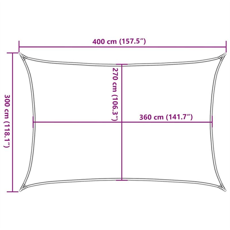 Image secondaire de Bussandri Voile d'ombrage en polyéthylène haute densité 160 g/m² Blanc 3 x 4 m