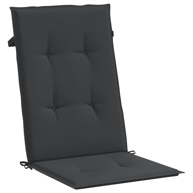 VidaXL Coussins de chaise de jardin 6 pcs Noir 120x50x4 cm