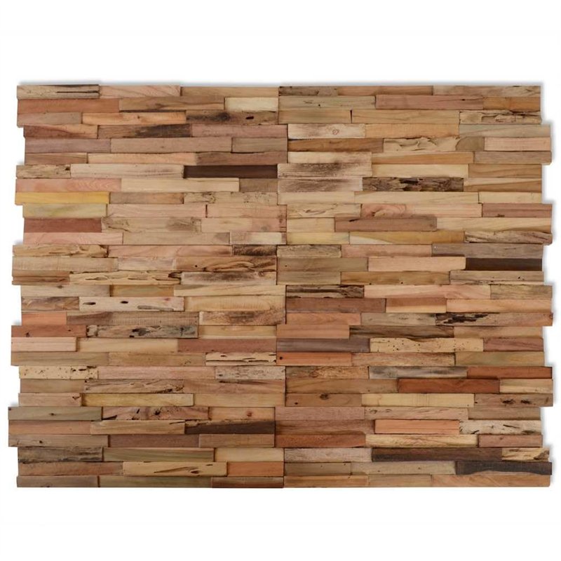 VidaXL Panneaux de revêtement mural 10 pcs 1,03m² Bois de teck recyclé