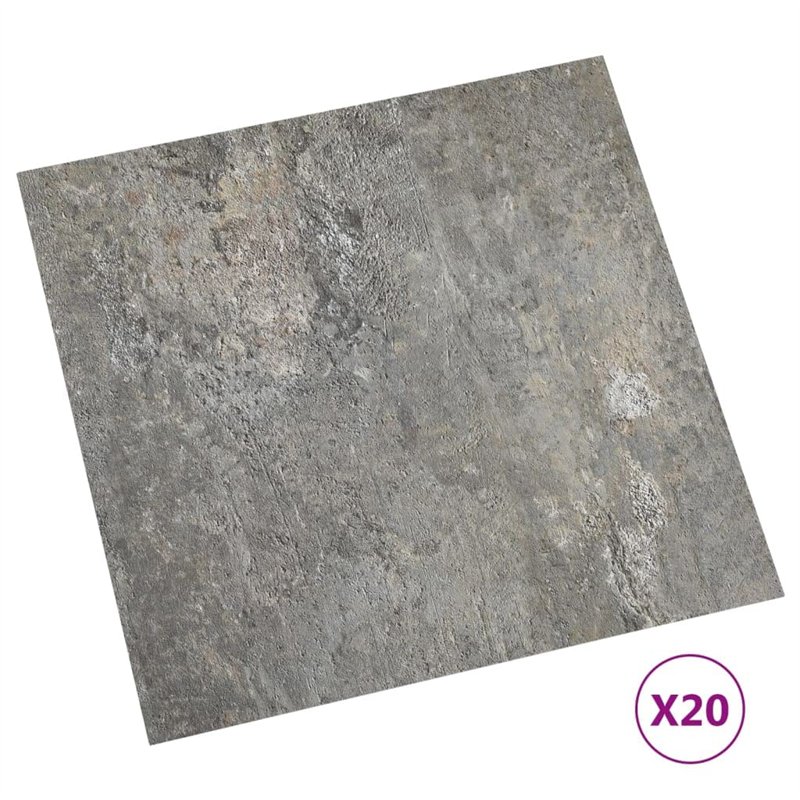Image secondaire de VidaXL Planches de plancher autoadhésives 20 pcs PVC 1,86 m² Gris