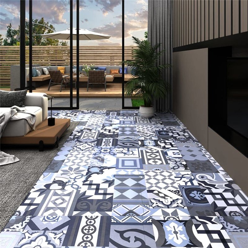 VidaXL Planches plancher autoadhésives 20 pcs PVC 1,86 m² Motif coloré
