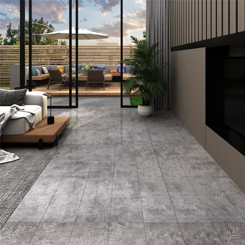 Image secondaire de Planches Autocollants PVC 5,21 m2 2 mm Gris Ciment