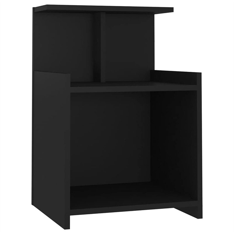 Image secondaire de vidaXL Comodini 2 pz Nero 40x35x60 cm in Truciolato