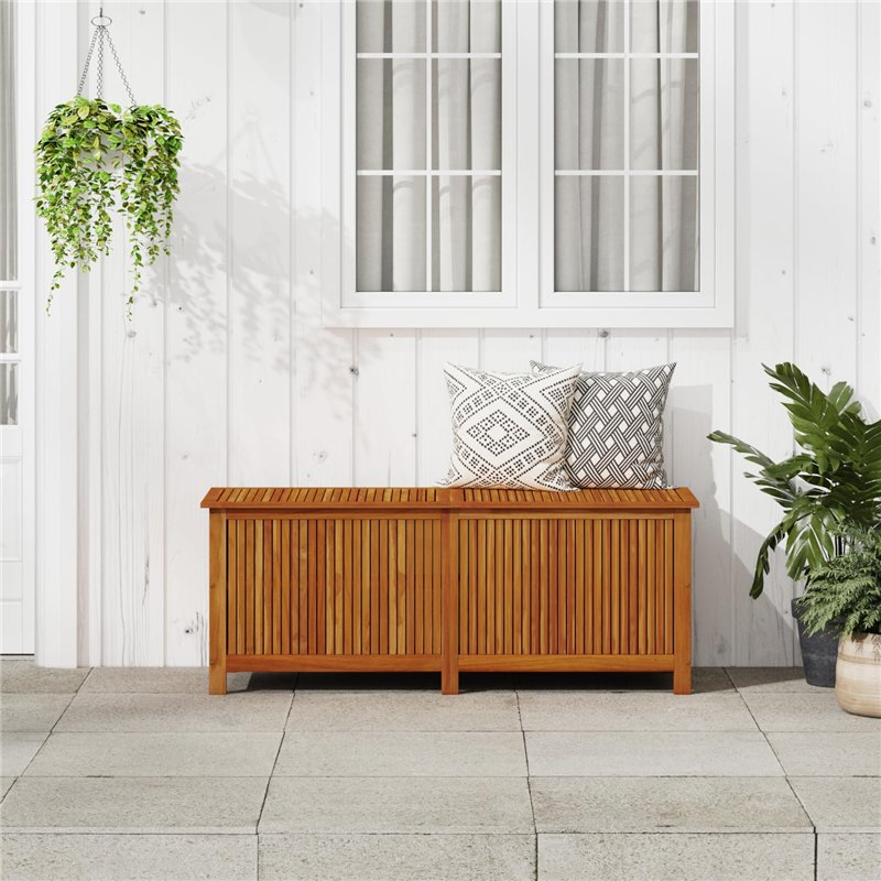 Image secondaire de Boîte de rangement de jardin 150x50x58 cm Bois d'acacia solide