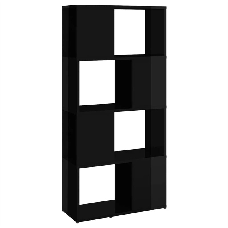 Image secondaire de VidaXL étagère à livres Classique 4 niveaux Noir Lucide 60x24x124,5 cm