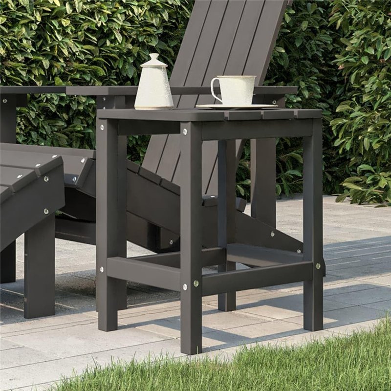 Image secondaire de vidaXL Table de jardin Adirondack Anthracite 38 x 38 x 46 cm HDPE