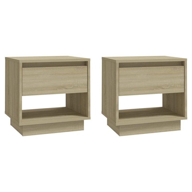vidaXL Comodini 2 pz Rovere Sonoma 45x34x44 cm in Truciolato