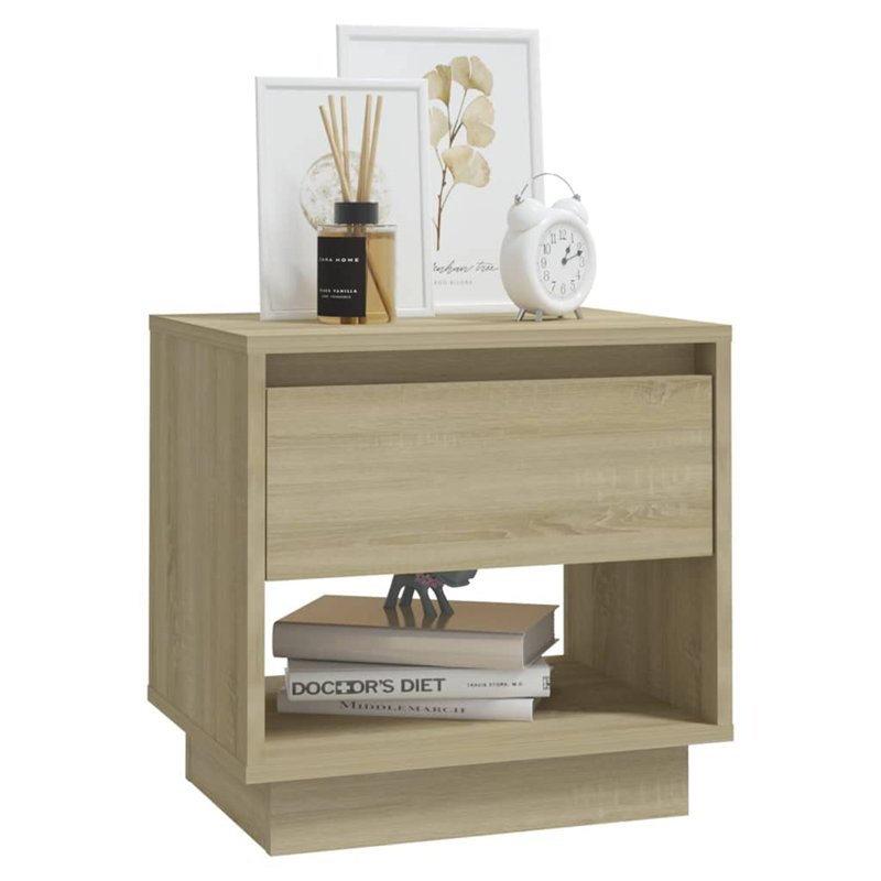 Image secondaire de vidaXL Comodini 2 pz Rovere Sonoma 45x34x44 cm in Truciolato