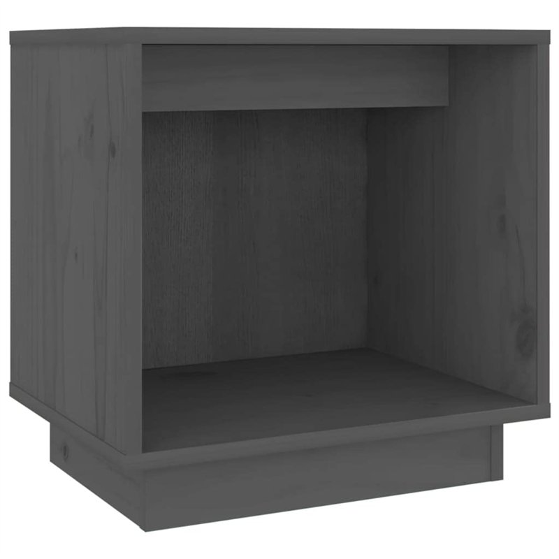 vidaXL Comodini 2 pz Grigi 40x30x40 cm in Legno Massello di Pino
