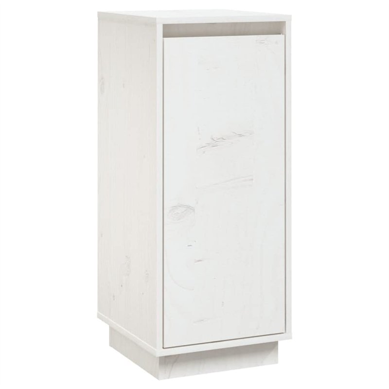 vidaXL Credenza Bianca 31,5x34x75 cm in Legno Massello di Pino
