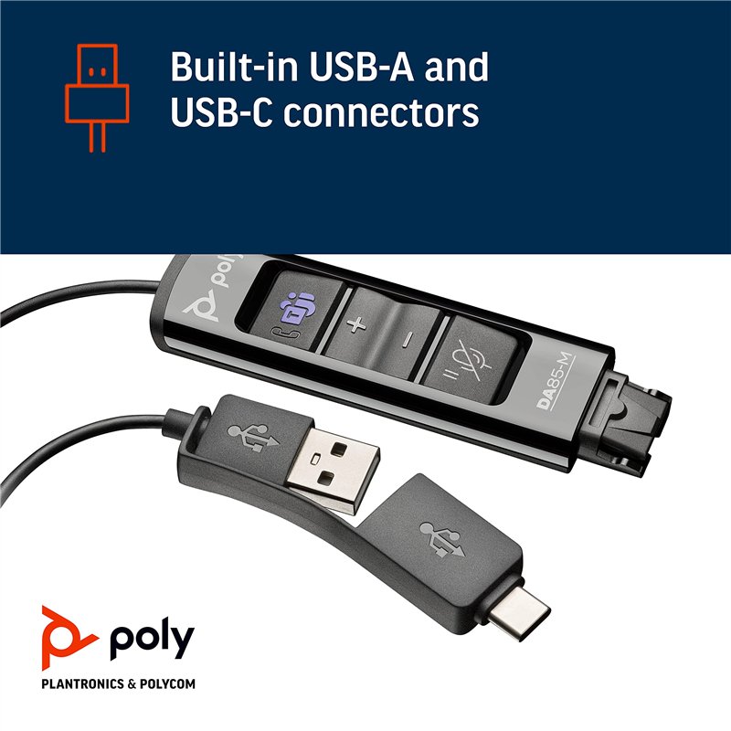 Image secondaire de POLY DA85-M Adapt+Control Teams USB-A/C - QD pour casque EncorePro