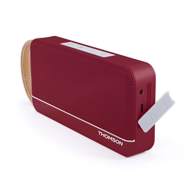 Image secondaire de THOMSON Speaker Rouge métal lanière Marron