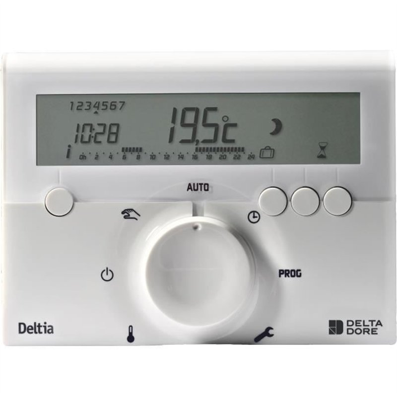 Programmateur filaire - DELTA DORE - Deltia 8.00 - Pour chaudiere pompe a chaleur ou radiateurs électriques