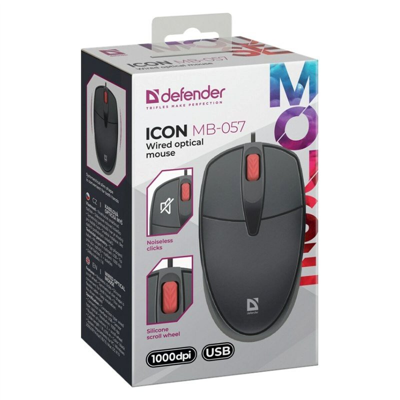 Image secondaire de Souris Optique Defender DEFENDER ICON MB-057 Noir