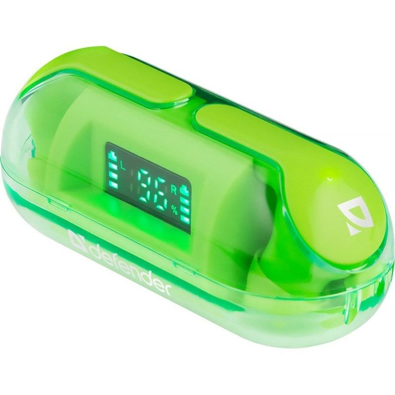 Image secondaire de Écouteurs Sans Fil avec Étui de Charge Defender TWINS 916 Vert