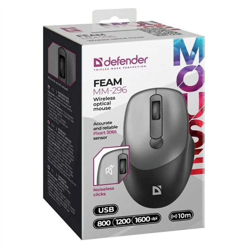 Image secondaire de Souris sans-fil Defender MM-296 Gris