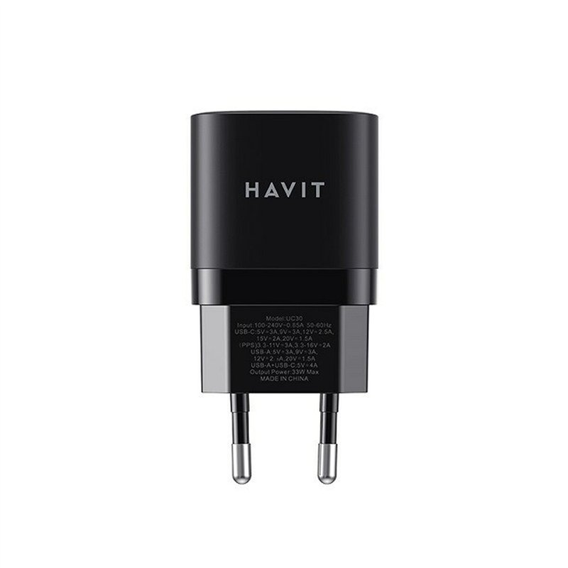 Chargeur mural Havit UC30 EU Noir
