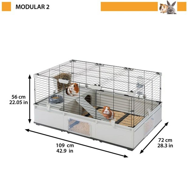 Image secondaire de Cage Ferplast Métal Plastique recyclé 109 x 72 x 56 cm