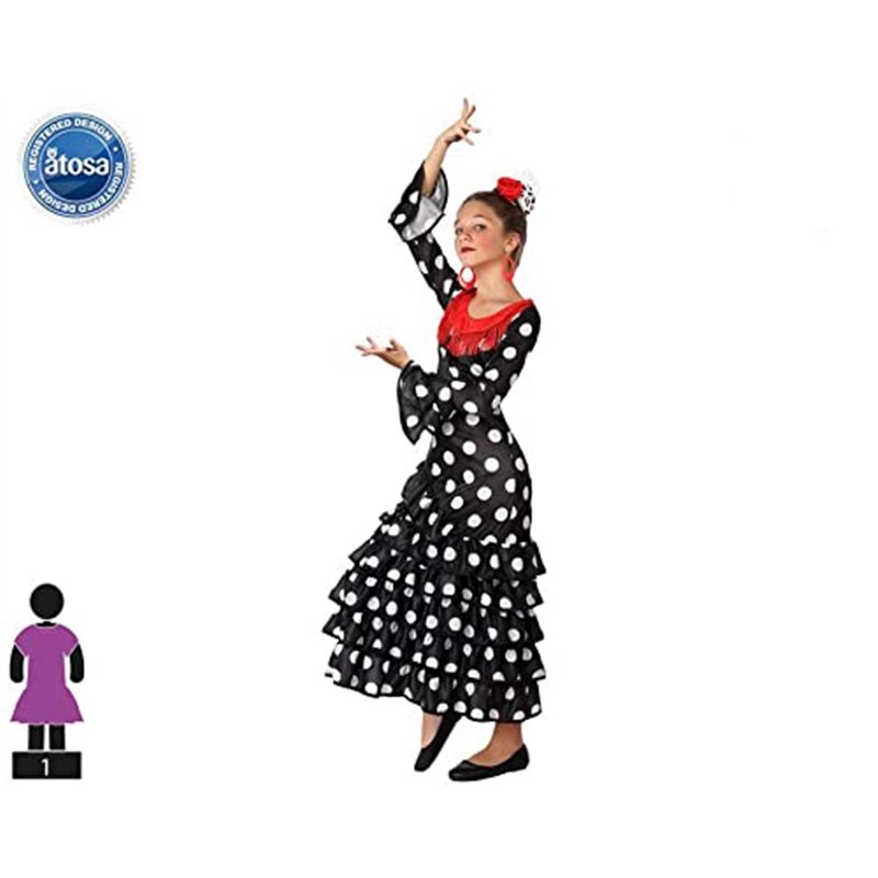 Image secondaire de Atosa déguisement danseuse flamenco noir 10 a 12 años