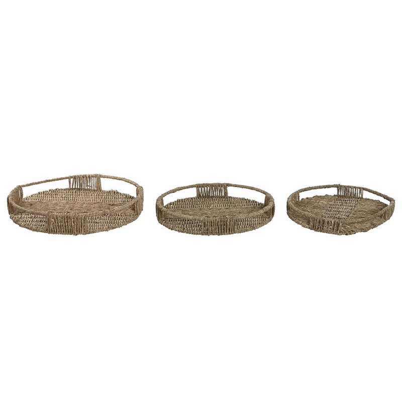 Jeux de plateaux Home ESPRIT Naturel Tropical 45 x 45 x 7 cm (3 Unités)